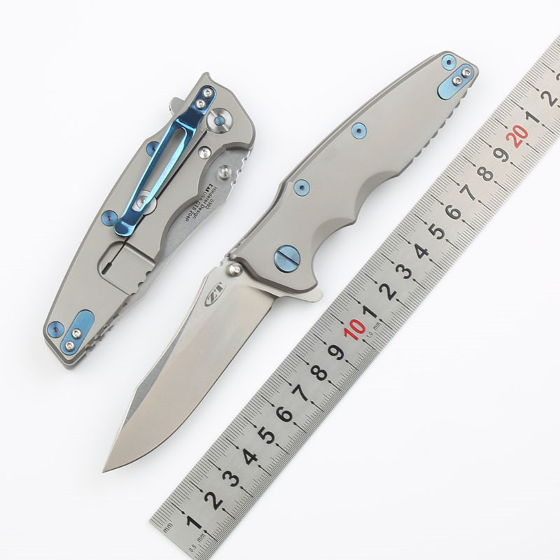 零误差 ZT 0392 钛合金折刀高硬度石洗荒野求生锋利便携EDC口袋刀