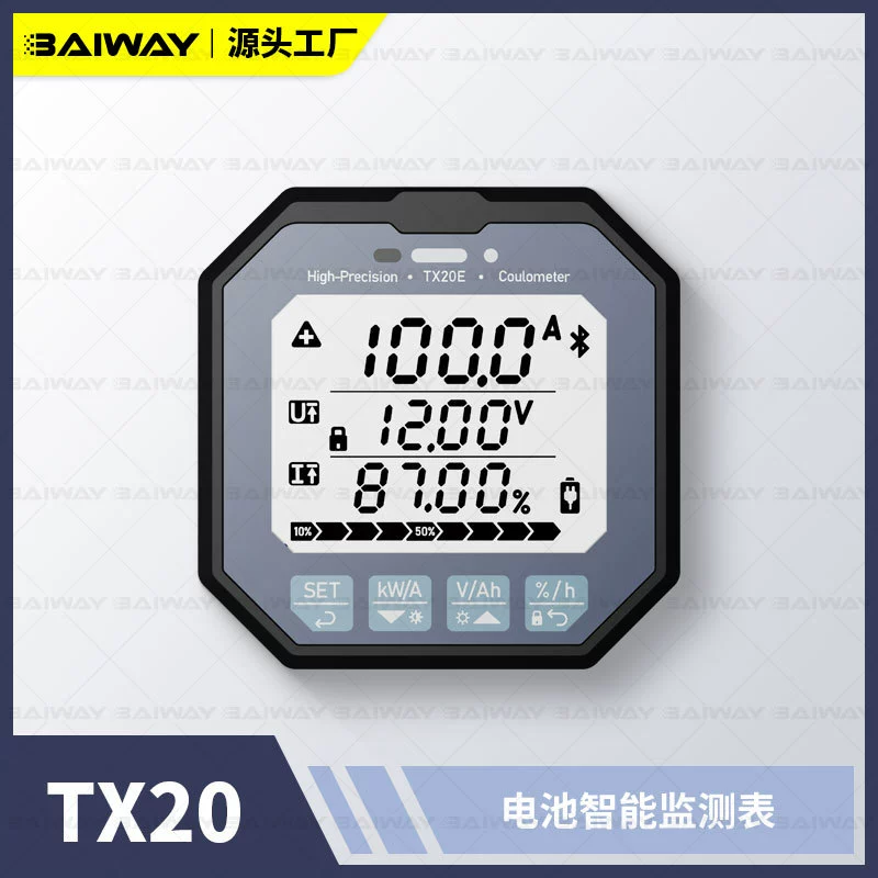 Bluetooth новый TX20 кулонметр литий-железо-фосфатный дисплей заряда батареи Bluetooth RV дисплей