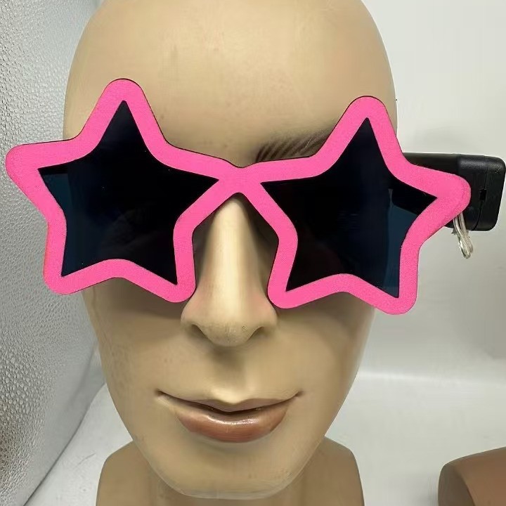 Led gafas luminosas estrellas de fiesta bar bungee festival de música props de animación pentagonal rescate cool