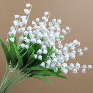 Cross-border hot-selling simulated lily of the valley and bellflowers, home decoration vases, flower arrangements, wholesale fake flowers for weddings