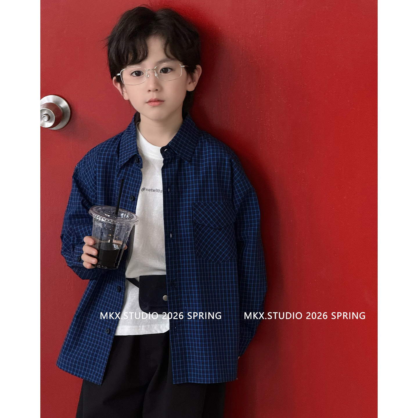 Camisas de manga larga para niños camisas a cuadros primavera y otoño 2026 ropa infantil primavera de algodón para niños camisas casuales