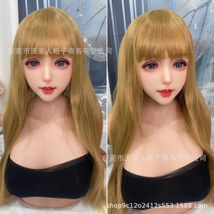 Cross-Border Sss Exquisite Makeup Tpe Soft Rubber Head Carved with Mouth and Silicone Head Solid Doll Sexy Silicone