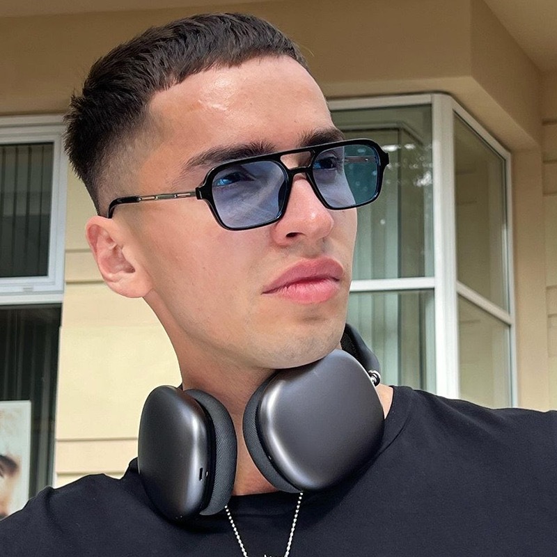 45g Weight Full Frame Glasses Structure Sunglasses Classification Ac, UV400 Protection Lens Material Square Glasses Style Daily Occasion Solid Color Pattern Unisex Gender Casual, Retro Style Casual Retro Solid Color Ac UV400 Protection Square Full Frame Men's Sunglasses 9