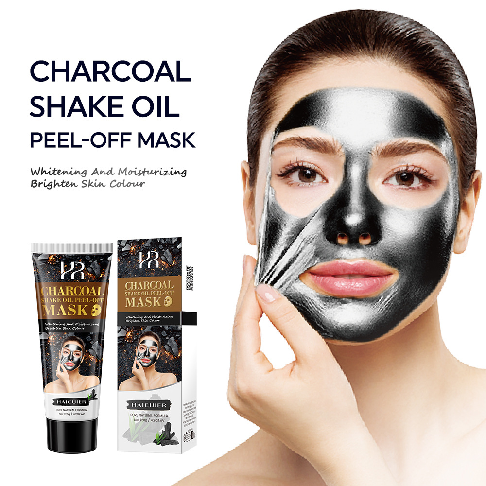 Cross-Border Exclusive Supply of Haiteur Gold Caviar Niacinamide Collagen Carbon Black Shake Oil Mint Peel-Off Mask