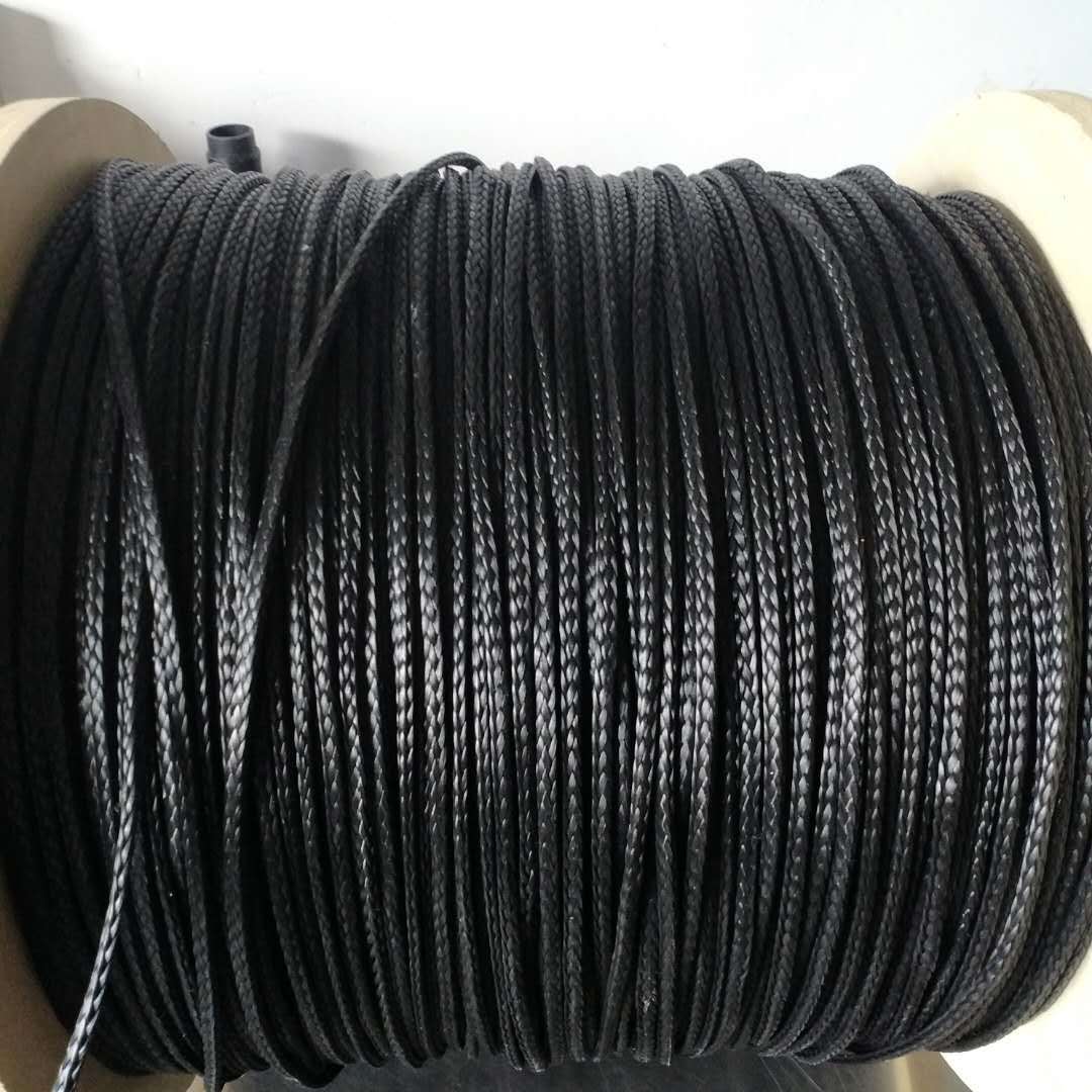 PE绳 大力马过胶绳海上安全作业绳 黑色4MM超高分子聚乙烯浸胶绳-阿里巴巴