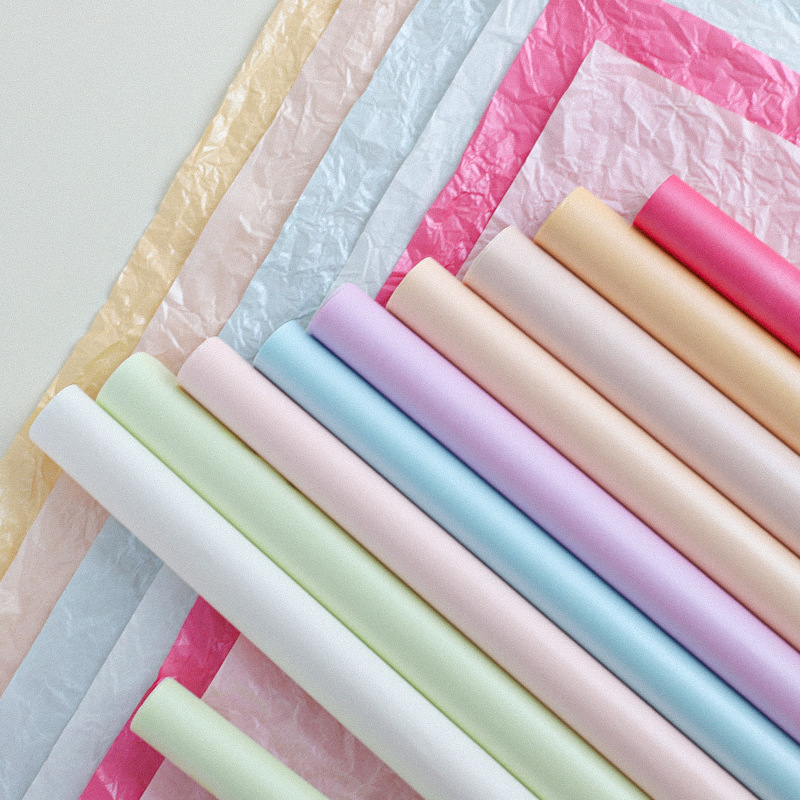 加厚珠光内衬纸花艺雪梨纸鲜花包装纸花束包花纸高质感褶皱纸