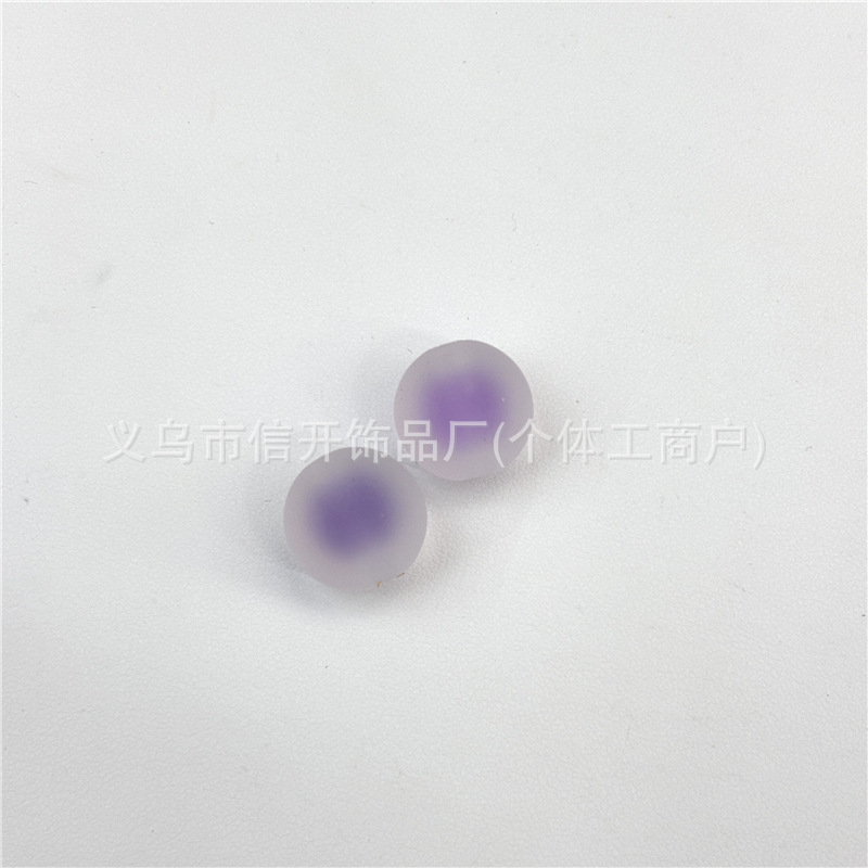 通孔磨砂糖心圆珠串珠笔配件手机钥匙链包挂diy手工饰品散珠材料|undefined