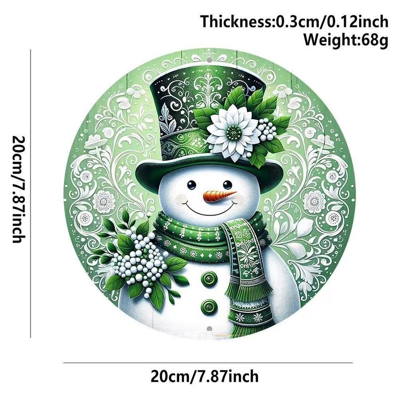 跨境新款木制圣诞彩色雪人圣诞老人悬挂装饰户外节日派对装饰挂件|undefined