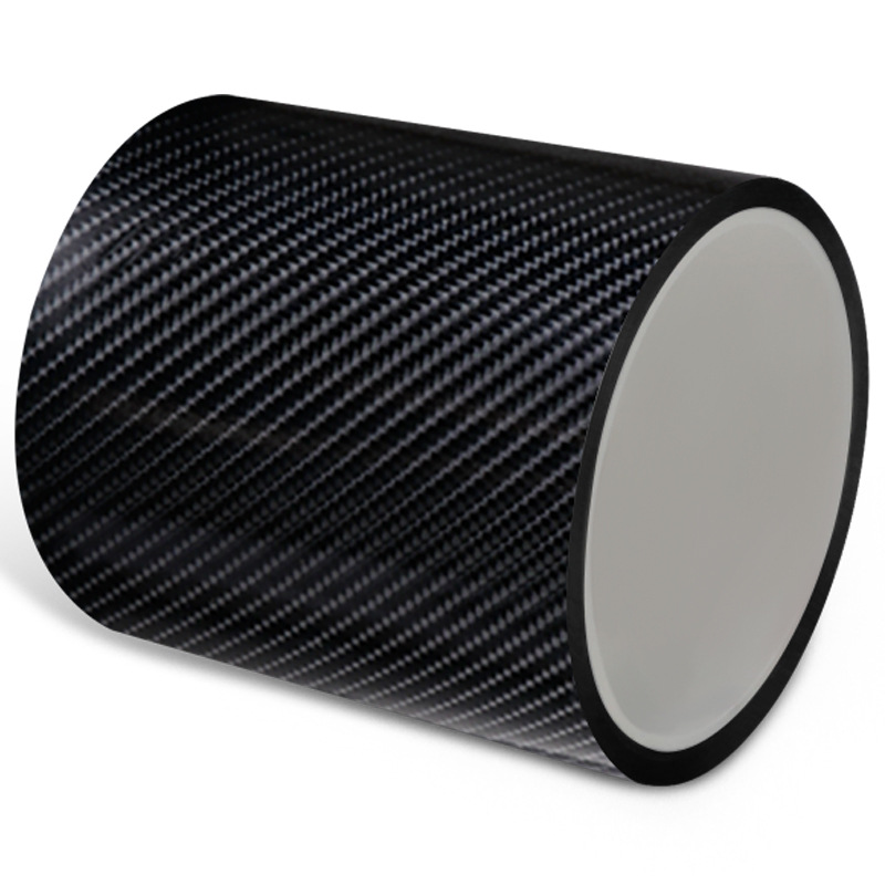 Tira de alféizar de la puerta del coche 5D patrón de fibra de carbono tronco parachoques pegatina protectora puerta frontera cero puerta del coche tira de parachoques image 7