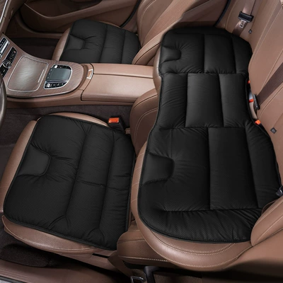 Nappa Leather Car Seat Cushion, Four Seasons Pad - noble-black-three-piece-set-for-the-whole-car-audi
