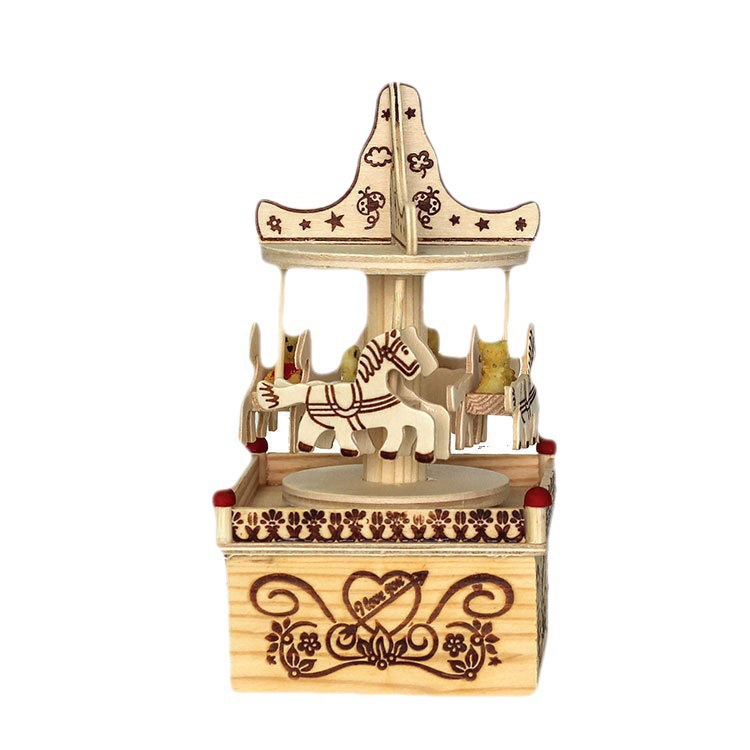 merry-go-round windmill Scenic spot Gift shop Best Sellers Arts and Crafts wooden  Decoration originality Keepsake birthday Music box