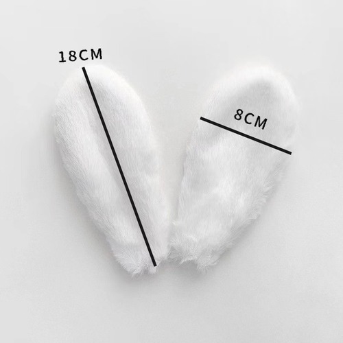 Double-sided Plush Rabbit Ear DIY Headband Accessory Clips Semi-finished Flower Packaging Rabbit Ear Accessories