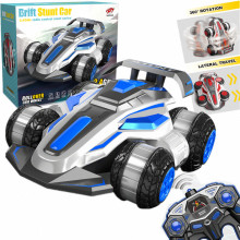 跨境新品360°侧行漂移特技车2.4G直立行走翻滚灯光充电遥控车