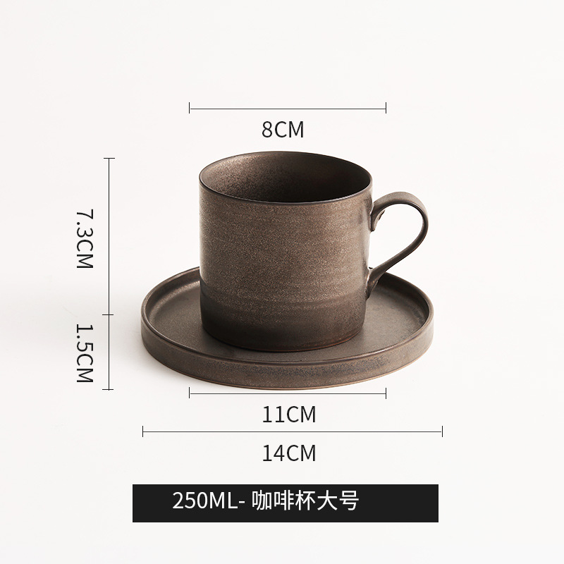 Kit de café de goteo de cerámica retrógrada japonesa para compartir taza de café de estilo de lujo ligero para oficina doméstica