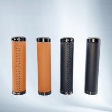 自行车把套减震死飞折叠车滑板车山地车把套手缝把套PU皮复古配件