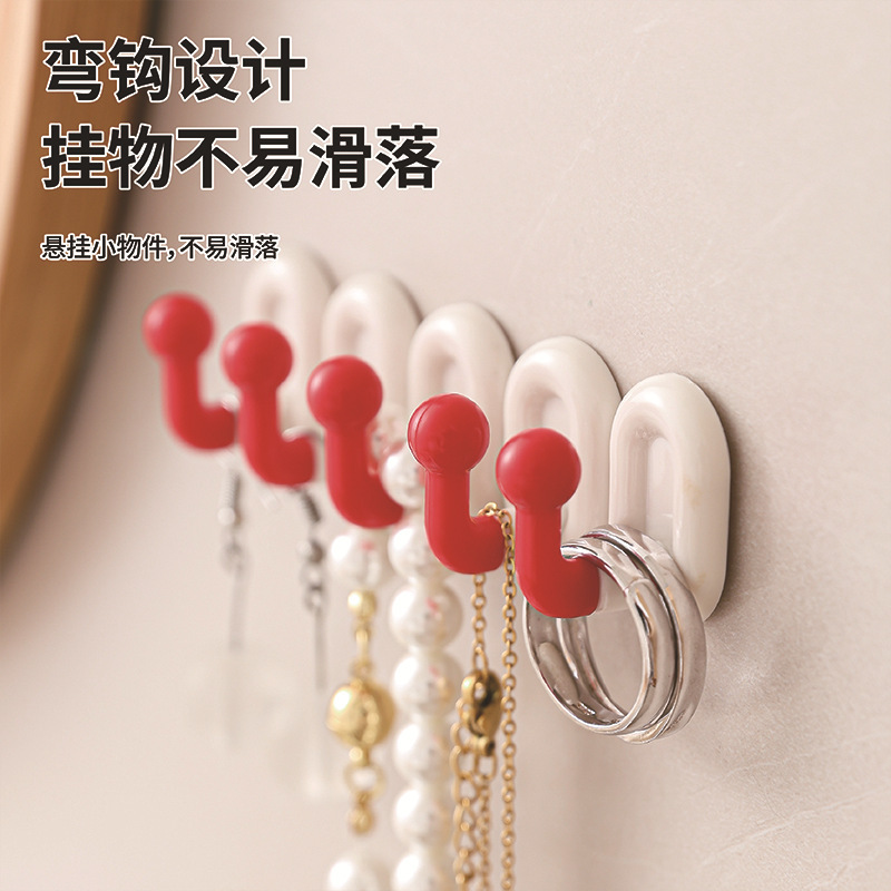 Multifunctional Bathroom Hook, No-Drill Heavy-Duty Adhesive Hook for Dormitory Bathroom, Toilet, Kitchen Wall, Traceless Suction Cup Multifunctional Bathroom Hook, No-Drill Heavy-Duty Adhesive Hook for Dormitory Bathroom, Toilet, Kitchen Wall, Traceless Suction Cup