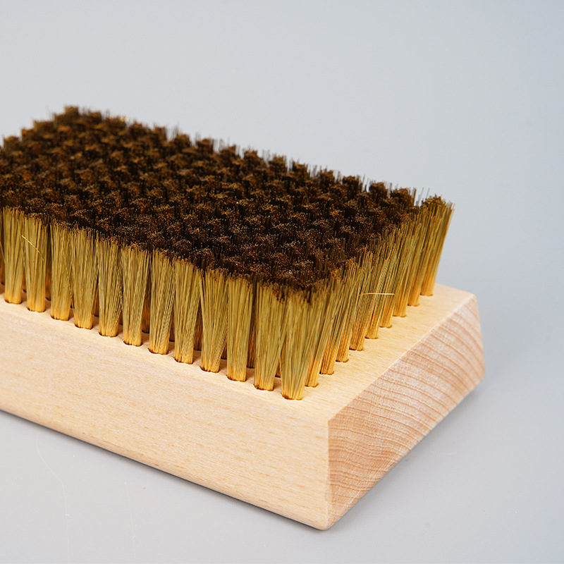 Cepillo de alambre de cobre cuadrado cifrado cepillo de alambre de acero inoxidable pulido desoxidable cepillo de molde de limpieza cepillo de mano de nuez
