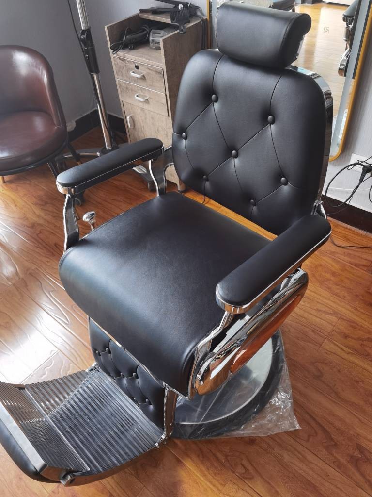 Peluquería de alta gama para hombres Silla de cabeza de aceite peluquería taburete especial peluquería elevación y caída corte de pelo afeitado reclinable