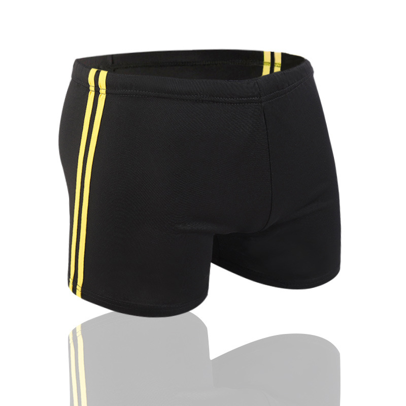 Adult men's swimming trunks boxer plus comfortable stripes swimming trunks hot spring beach swimming pool swimming trunks manufacturers wholesale
