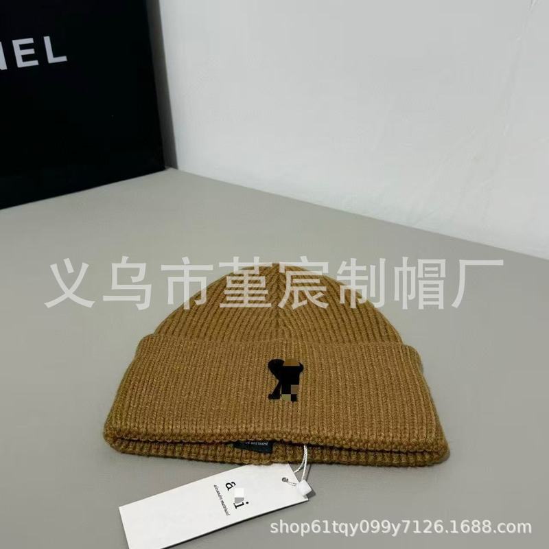 秋冬新款高品质爱心针织帽男女同款毛线帽保暖防风时尚百搭冷帽潮|undefined