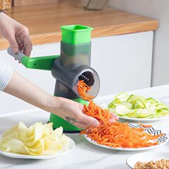 旋風ローラー野菜切り機多機能野菜切り器糸切り器の手を振って糸を拭きます。