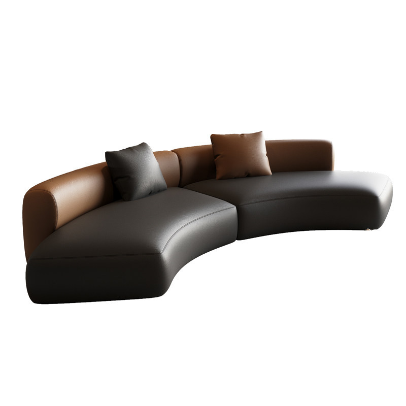 Sofá italiano de lujo recto y curvo mesa de té sala de estar del hotel sala de estar gran sala de recepción mesa y silla combinación