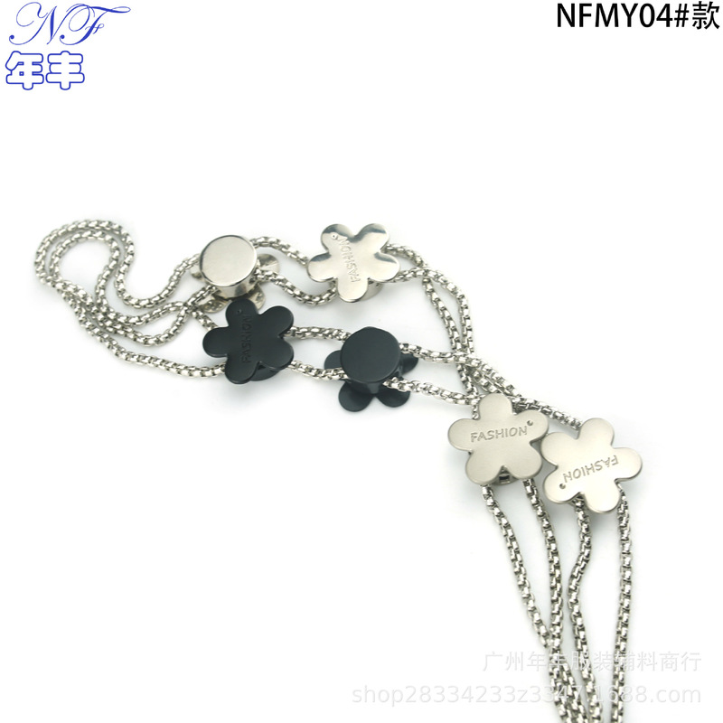 Source factory flower-shaped English letter combination spring buckle youth coat bag decorative chain pants adjustment buckle Source factory flower-shaped English letter combination spring buckle youth coat bag decorative chain pants adjustment buckle