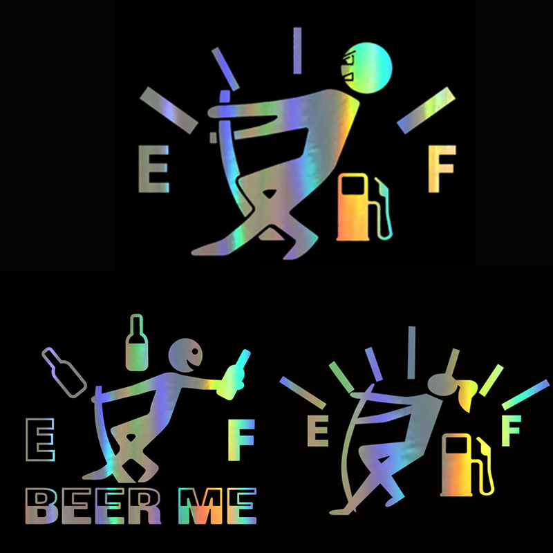 跨境爆款厂家直销汽车贴纸油箱贴搞笑个性创意汽油加油盖装饰车贴