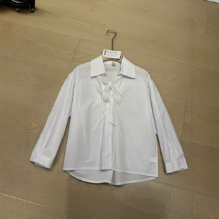 Student Campus Clothing White Shirt Girls 2025 Spring New Loose Versatile Top Design Shirt