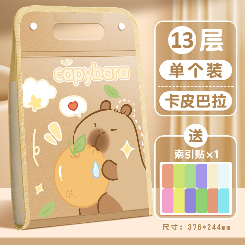 Bolsa de rollo de prueba de carpeta portátil A4 bolsa de órgano de mano de gran capacidad de múltiples capas para estudiantes de escuela primaria bolsa de almacenamiento de rollo