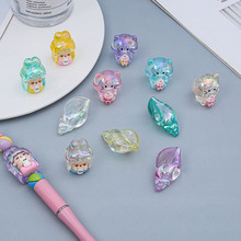 diy亚克力硅胶卡通配饰穿孔手链手机链挂圈饰品装饰巴洛克风散珠