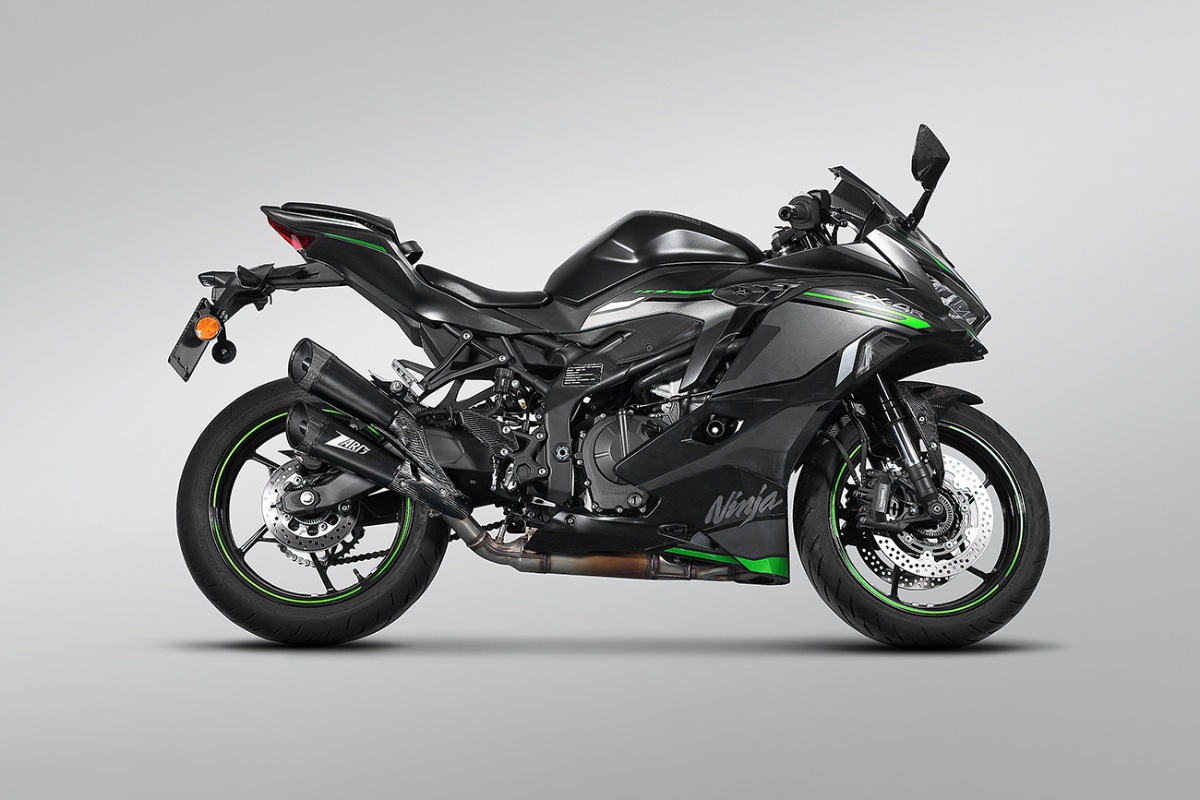 Suitable for motorcycle Kawasaki ninjaZX-4R RR modified tail section domestic silencer non-destructive double exhaust pipe