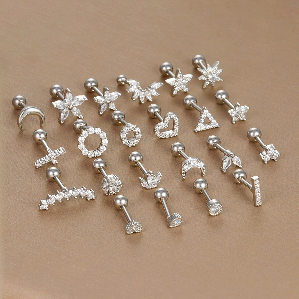 Серьга из нержавеющей стали, цирконий, серьги, светлая роскошь оптом