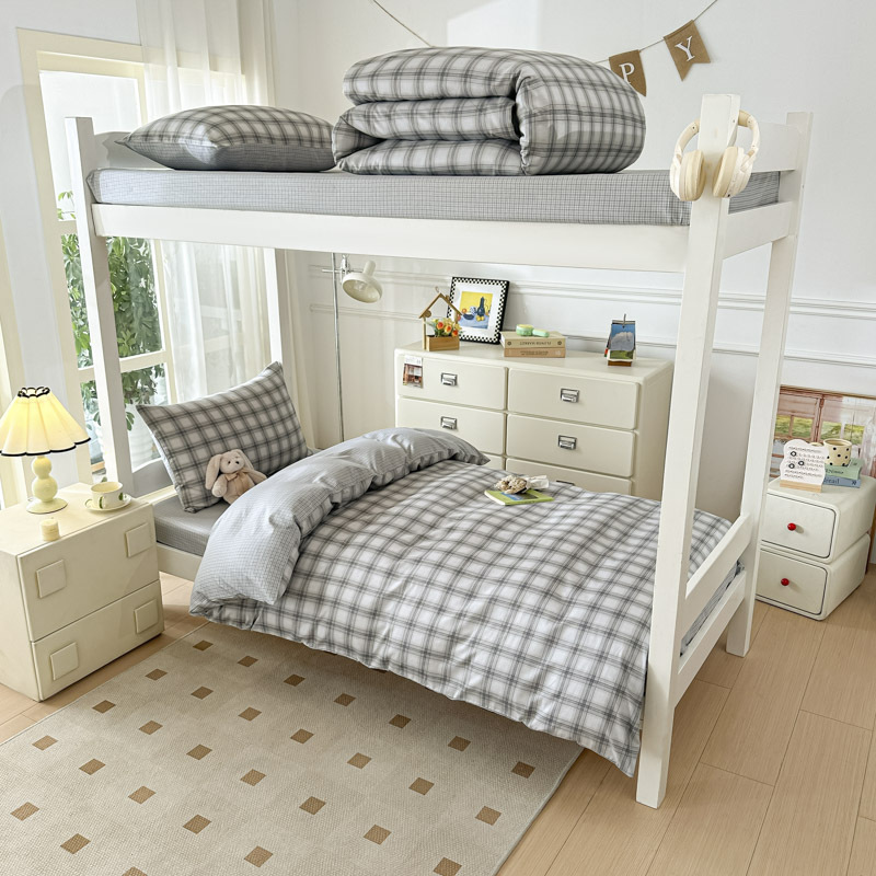 Ropa de cama de tres piezas para dormitorio de estudiantes de algodón en la temporada escolar