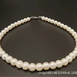 45-55cm Single Layer 8mmabs imitation pearl men's necklace wholesale cross-border jewelry wholesale