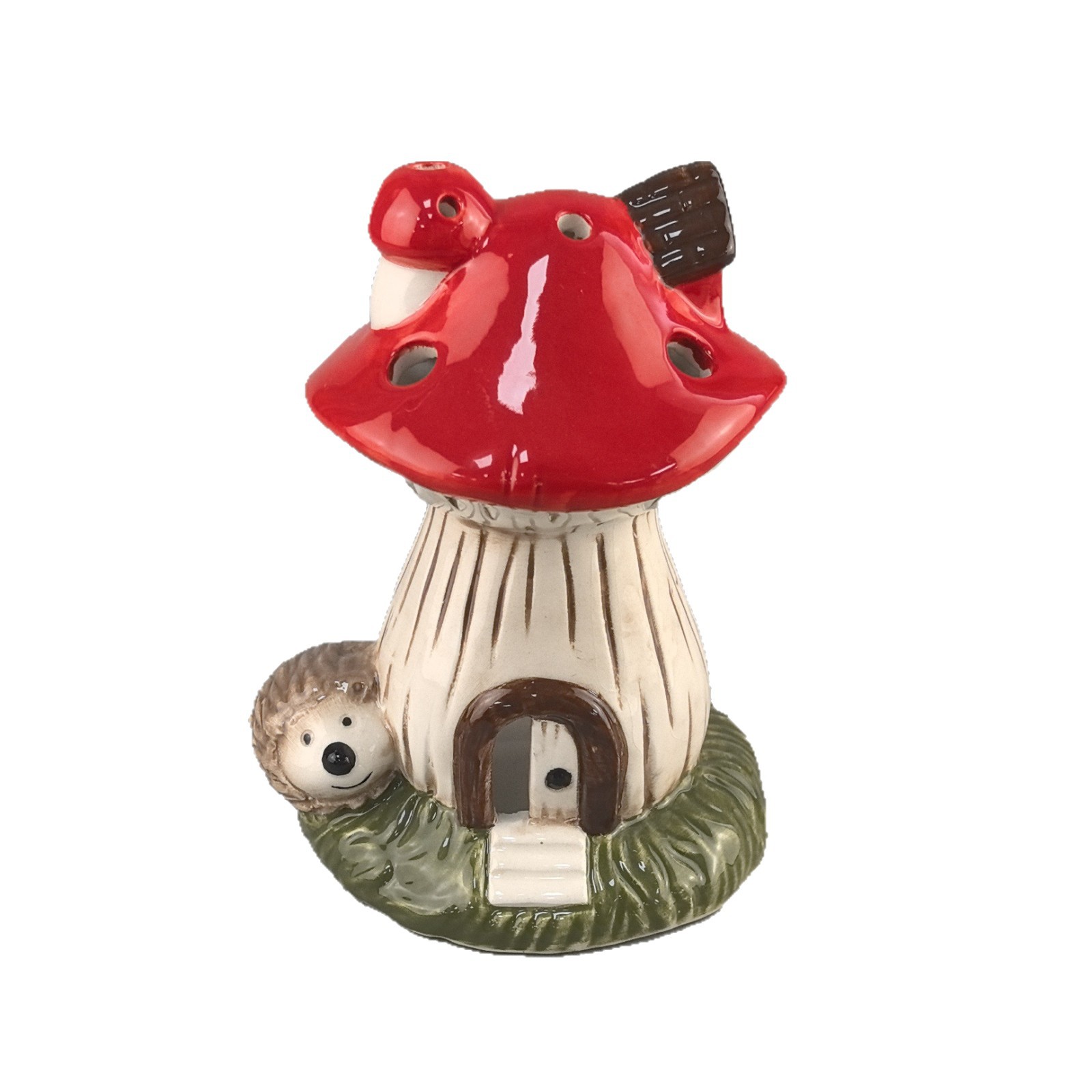 Velas de hongos creativas transfronterizas personalizables, artesanías de cerámica de casa pequeña, decoraciones de escritorio lindas de alto valor