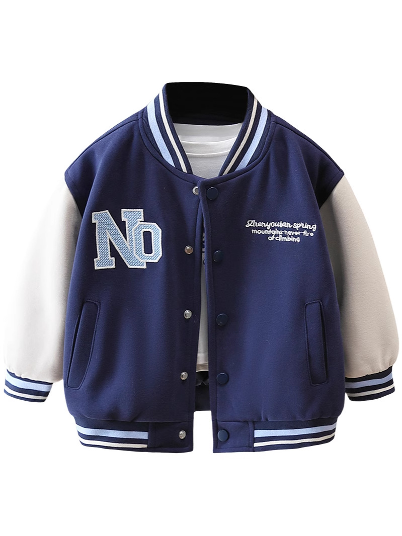 7646 uniforme de béisbol de primavera para niños 2025 nueva chaqueta a juego de colores de moda para niños primavera y otoño guapo casual