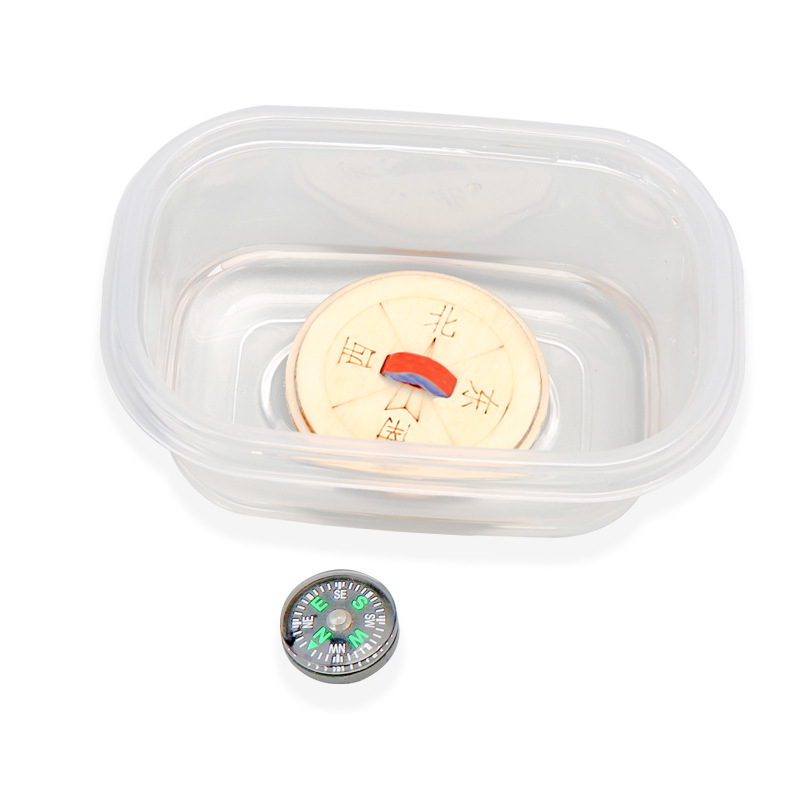 Experimento científico DIY brújula de agua dirección magnética tecnología de fabricación de niños paquete de material de ayuda educativa manual