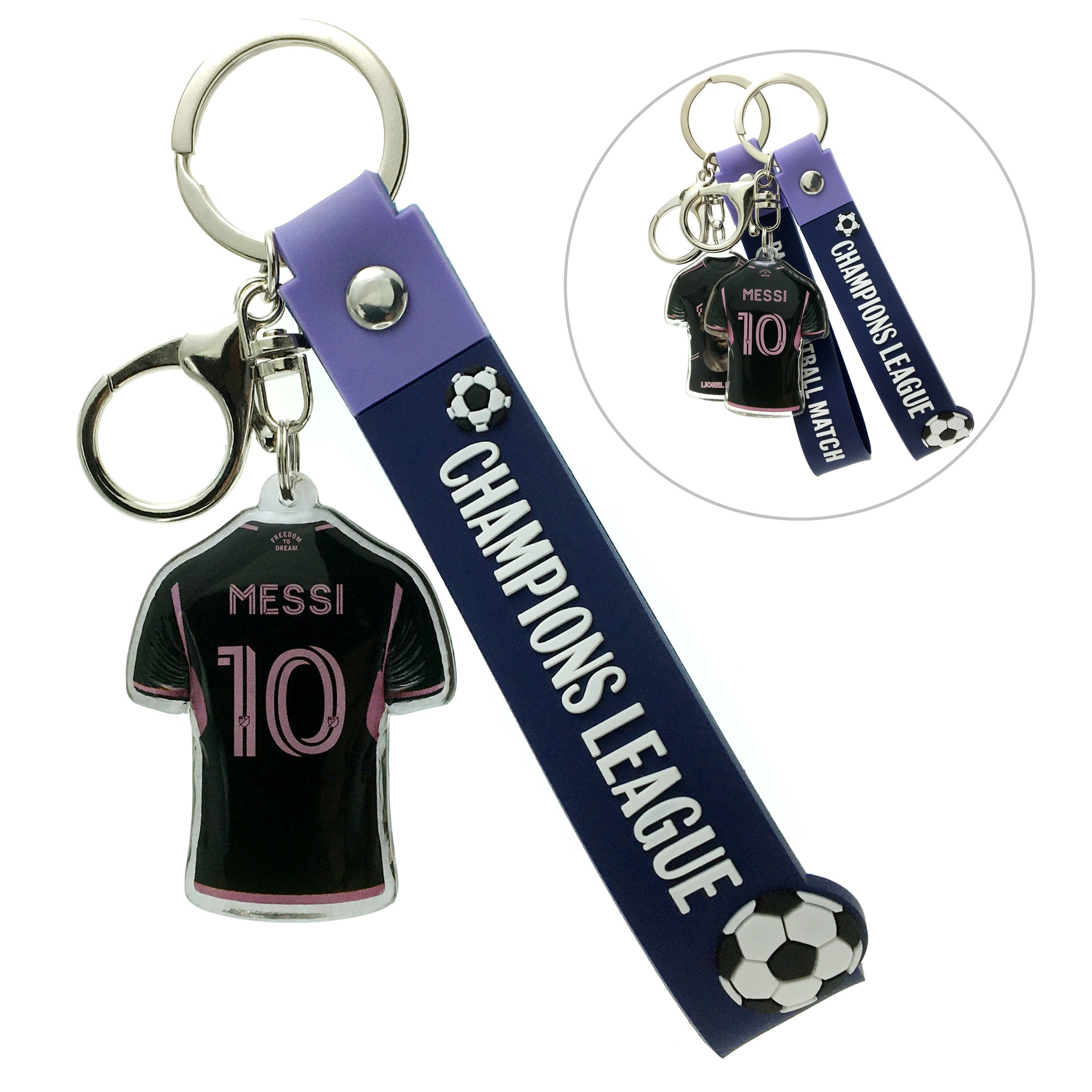 迈阿密国际（客场）-10#梅西D1款+墨蓝手带-白底图组合