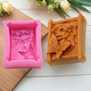 Butterfly bamboo silicone mold flower handmade soap mold DIY soap soap mold