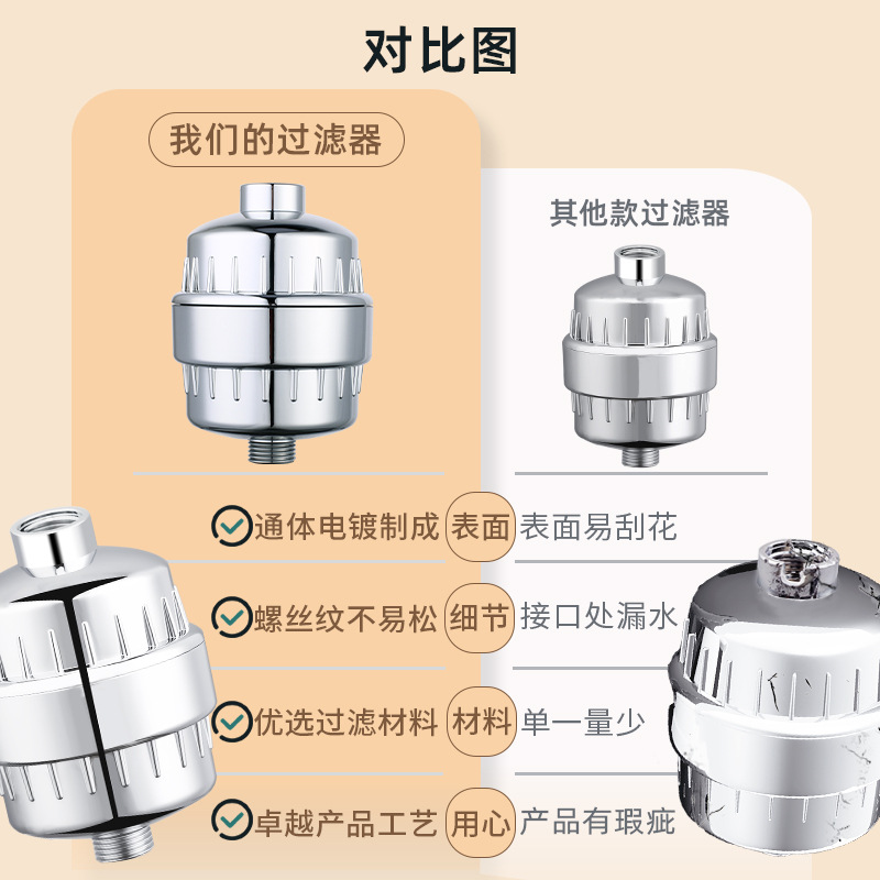 Purificador de agua de ducha Filtro de ducha dispositivo 15-18 nivel Filtro de Ducha