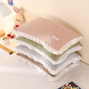 Cotton Single-Layer Gauze Buckwheat Shell Pillow Core Gauze Strip Lace Pillow Core 35×55 Student Kidsren's Pillow