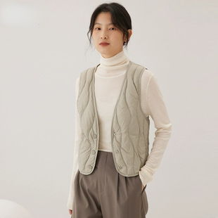 Down Jacket Vest for Women 2025 New Inner Vest V Neck Bottoming Light and Comfortable Inner Liner Vest