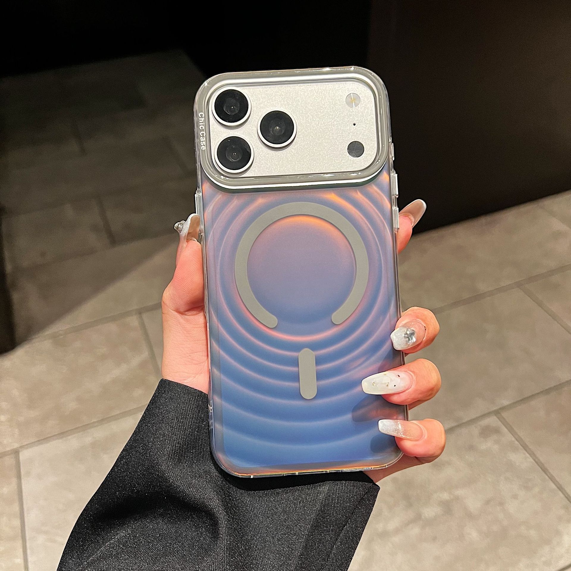 Funda Magnética Ondulada para iPhone 15/16/17 de PC Anti-caídas image 12