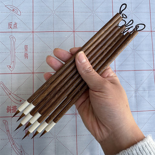 Wolf Hair Small Regular Script Heart Sutra Lingfei Regular Script Copying Practice for Adults Calligraphy Slim Gold Script Copying Small Regular Script Brush Pen