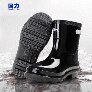 In stock supply warrior rain boots 528 men's short thick bottom water shoes labor protection plus size reflective strip rain boots wholesale