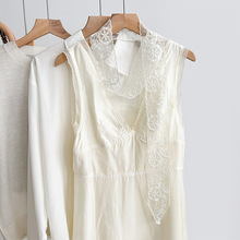 25春夏新款蕾丝花边飘带韩版系列绣花朵小丝巾高级感细长领巾