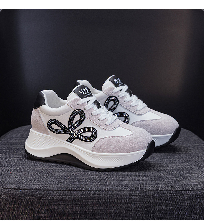 Giày sneaker nữ đế dày phong cách Đức da thật phối màu thời trang tăng chiều cao — M2922 màu vàng, M 2922m màu chi tiết 16