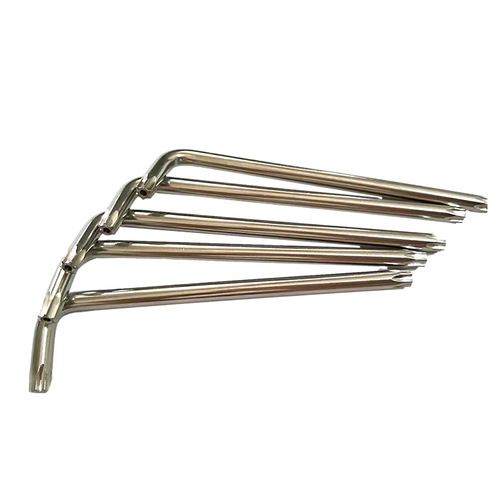 Plum blossom rice anti-theft wrench T10-T55 CRV six-flower star dual-purpose double-head L-shaped wrench in the middle hole