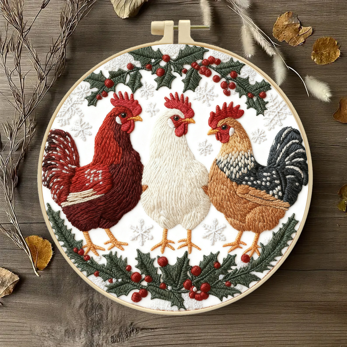 Transfronterizo Amazon explosión tres pollo animal bordado kit DIY material paquete auto bordado Inglés fábrica al por mayor